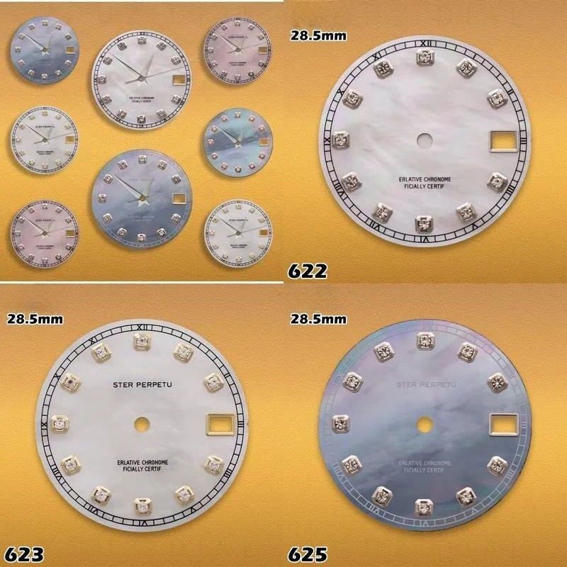 Men'S Accessories Types - 28,5 mm S-type wijzerplaat met parelmoeren