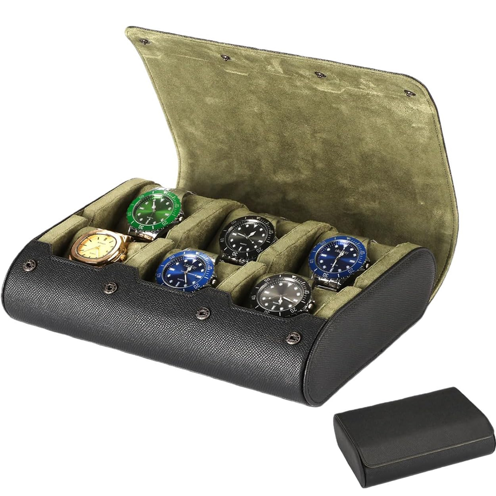 6-horloge reiskoffers PU leder - Travel Organizer Men recensie en prijs